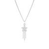 Thumbnail Image 1 of Sterling Silver Cubic Zirconia Shooting Star Pendant 16+2" Necklace