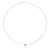 Thumbnail Image 2 of Sterling Silver Cubic Zirconia Heart Sparkle Chain 16.5+1 Necklace