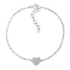 Thumbnail Image 1 of Sterling Silver Cubic Zirconia Heart Sparkle Chain 6.5+1" Bracelet