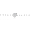 Thumbnail Image 2 of Sterling Silver Cubic Zirconia Heart Sparkle Chain 6.5+1" Bracelet