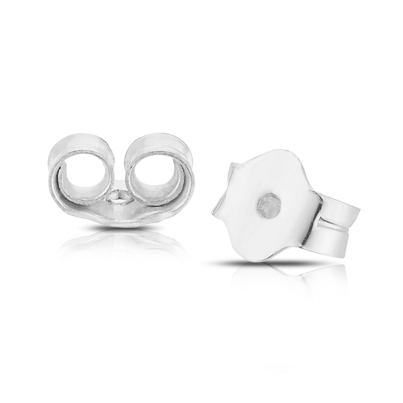 Main Image 2 of Sterling Silver Pearl Rope Knot Stud Earrings