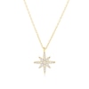 Thumbnail Image 1 of 9ct Yellow Gold Cubic Zirconia North Star Pendant 17+1" Necklace
