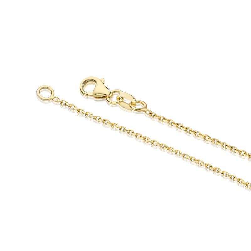 Main Image 3 of 9ct Yellow Gold Cubic Zirconia North Star Pendant 17+1" Necklace