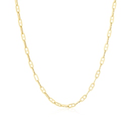 9ct Yellow Gold Small Square Rambo 16" Chain