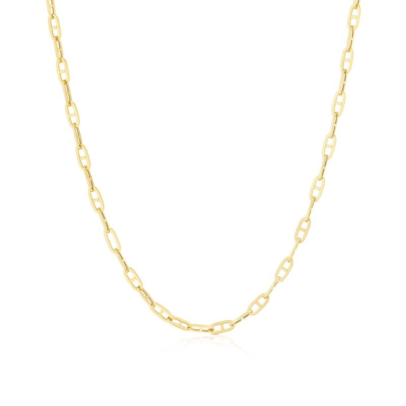 Main Image 1 of 9ct Yellow Gold Small Square Rambo 16" Chain