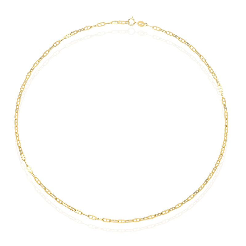 Main Image 2 of 9ct Yellow Gold Small Square Rambo 16" Chain