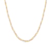 Thumbnail Image 1 of 9ct Tri Colour Gold 3 Plait Diamond Cut Herringbone 17" Chain