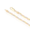 Thumbnail Image 3 of 9ct Tri Colour Gold 3 Plait Diamond Cut Herringbone 17" Chain