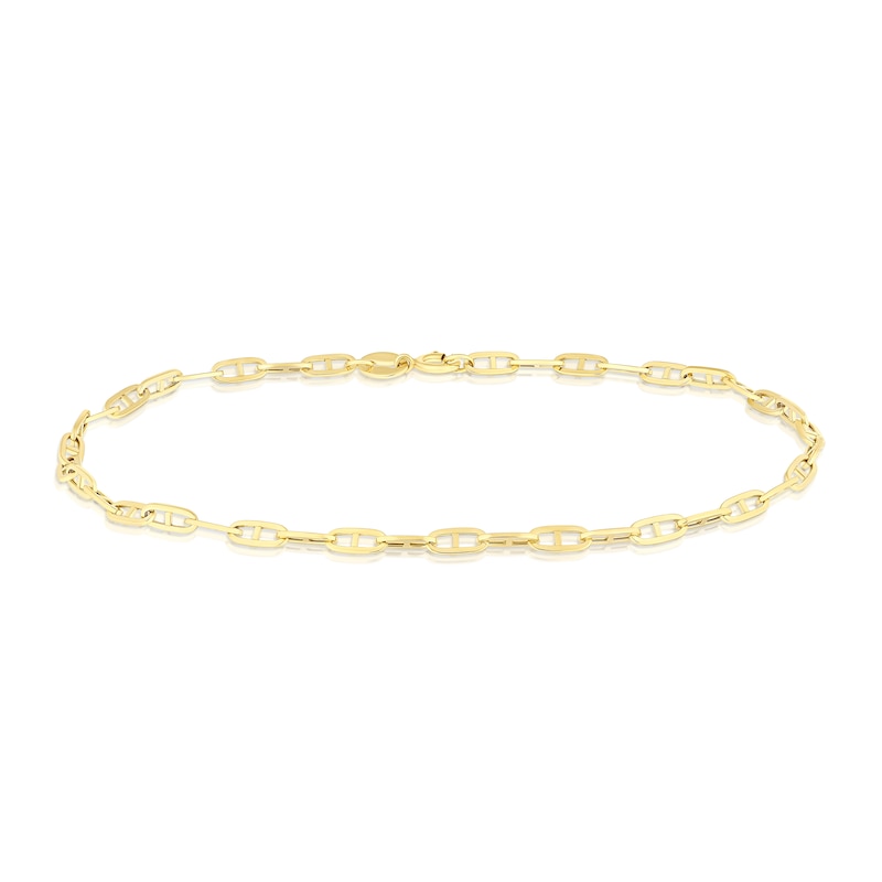 Main Image 1 of 9ct Yellow Gold Small Square Rambo 7.5" Bracelet