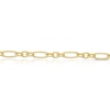 Thumbnail Image 2 of 9ct Yellow Gold Textured Figaro 7.5" Bracelet