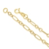 Thumbnail Image 3 of 9ct Yellow Gold Textured Figaro 7.5" Bracelet
