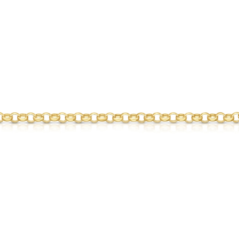 Main Image 2 of 9ct Yellow Gold Padlock Round Belcher 7" Bracelet