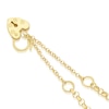 Thumbnail Image 3 of 9ct Yellow Gold Padlock Round Belcher 7" Bracelet