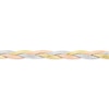 Thumbnail Image 2 of 9ct Tri Colour Gold 3 Plait Diamond Cut Herringbone 7.5" Bracelet