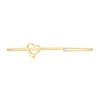 Thumbnail Image 2 of 9ct Yellow Gold Cubic Zirconia Heart Torque Bangle