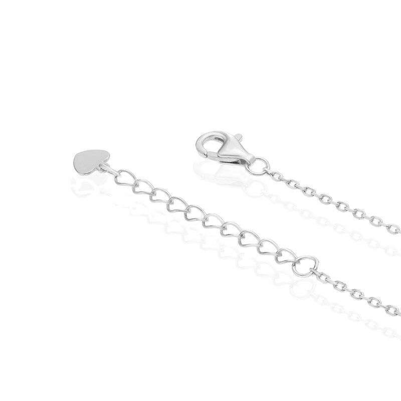 Main Image 3 of Sterling Silver Cubic Zirconia Cutout Star Pendant 17+1" Necklace