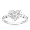 Thumbnail Image 1 of Sterling Silver Cubic Zirconia Pavé Heart Ring