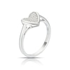 Thumbnail Image 2 of Sterling Silver Cubic Zirconia Pavé Heart Ring