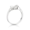 Thumbnail Image 3 of Sterling Silver Cubic Zirconia Pavé Heart Ring