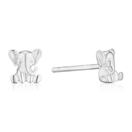 Children's Sterling Silver Elephant Stud Earrings