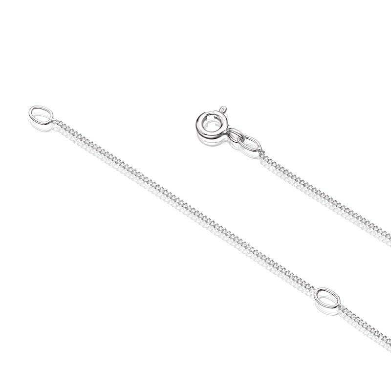Main Image 3 of Children's Sterling Silver Dolphin Blue Cubic Zirconia Pendant 14+2" Necklace