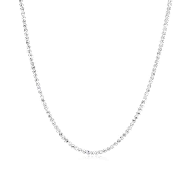 Main Image 1 of Sterling Silver Cubic Zirconia 16+2" Tennis Necklace