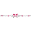 Thumbnail Image 2 of Children's Sterling Silver Pink Butterfly Station 5.5+1" Bracelet