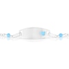 Thumbnail Image 2 of Children's Sterling Silver Blue Heart ID Station Ball 5.5+1" Bracelet