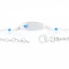 Thumbnail Image 3 of Children's Sterling Silver Blue Heart ID Station Ball 5.5+1" Bracelet
