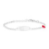 Thumbnail Image 1 of Children's Sterling Silver Red Heart ID 5.5+1" Bracelet