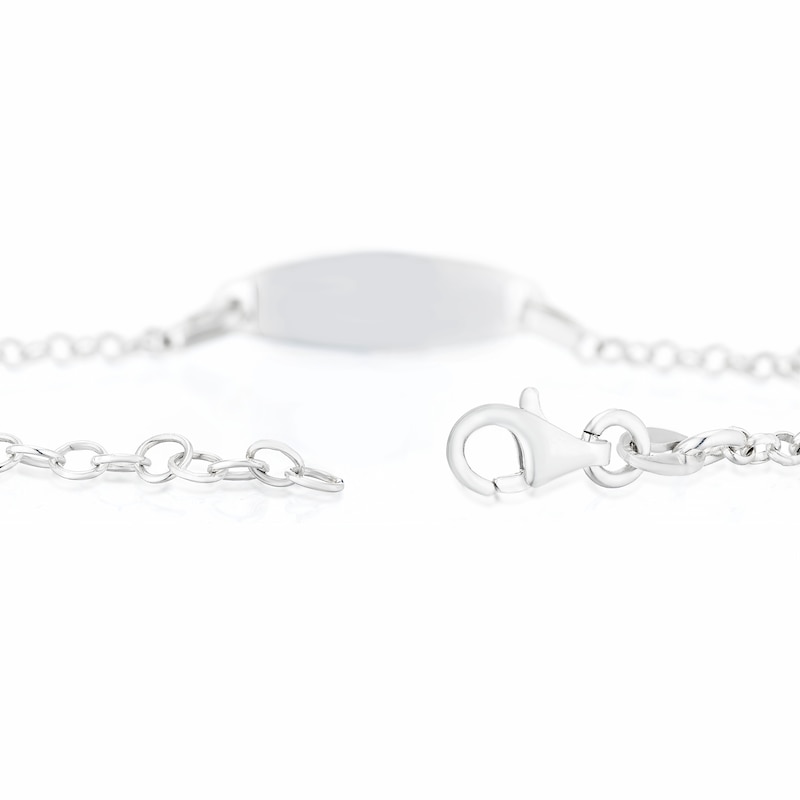 Main Image 3 of Children's Sterling Silver Red Heart ID 5.5+1" Bracelet