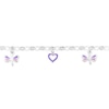 Thumbnail Image 2 of Children's Sterling Silver Butterfly & Heart Drop 5.5+1" Bracelet