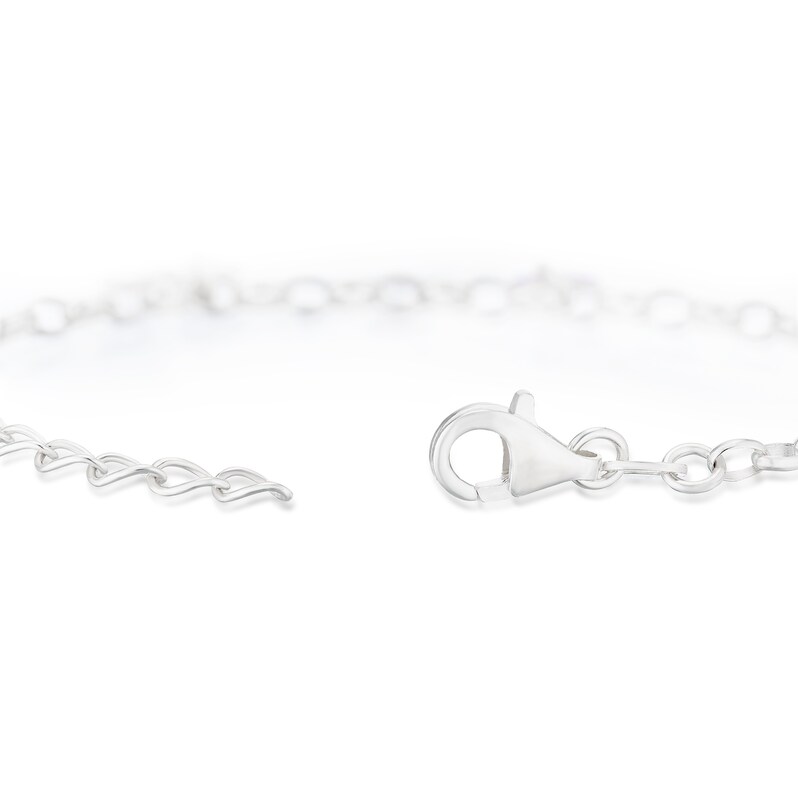Main Image 3 of Children's Sterling Silver Butterfly & Heart Drop 5.5+1" Bracelet