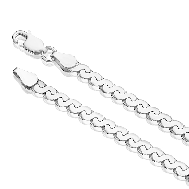 Main Image 3 of Sterling Silver S Link Bubble Chain 18" Necklace