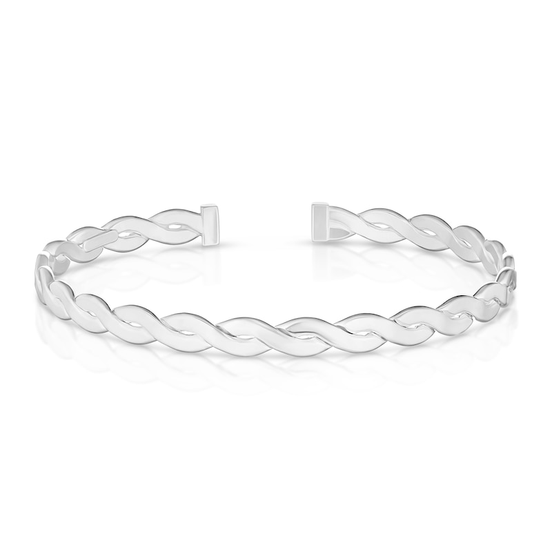 Main Image 1 of Sterling Silver Twist Open Bangle