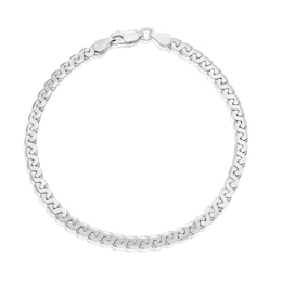 Sterling Silver S Bubble Chain 7.5" Bracelet