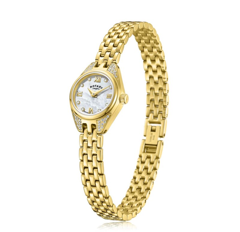 Main Image 2 of Rotary Traditional Diamond Ladies' Gold Tone Bracelet Limited Edition Watch