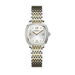 Rotary Ladies' White Dial Two Tone Bracelet Watch