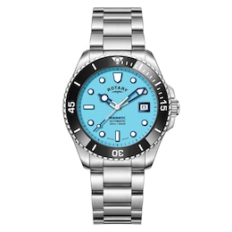 Rotary Men's Blue Dial Stainless Steel Bracelet Watch