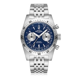 Rotary Men's Blue Dial Stainless Steel Bracelet Limited Ediiton Watch