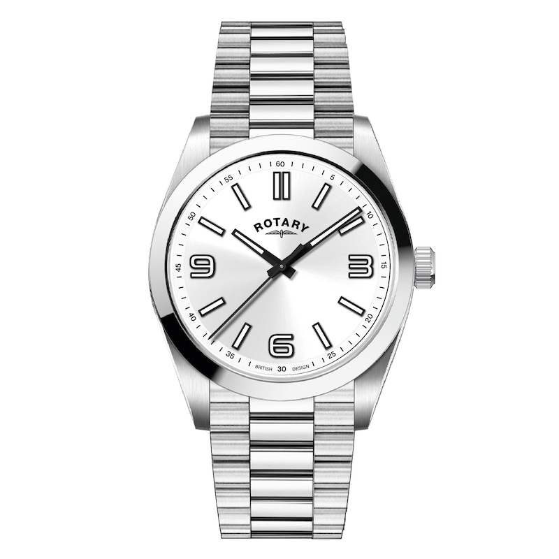 Main Image 1 of Rotary Men's White Dial Stainless Steel Bracelet Watch