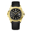 Thumbnail Image 1 of Rotary Men's Black Dial Gold Tone Case Black Leather Strap Watch