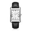 Thumbnail Image 1 of Rotary Men's Rectangle Silver Tone Dial Black Leather Strap Watch