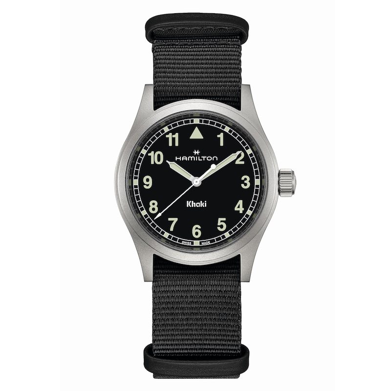 Main Image 1 of Hamilton Khaki Field Men's Black Dial Textile Strap Watch