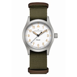 Hamilton Khaki Field Men's White Dial Textile Strap Watch