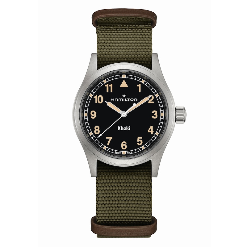 Main Image 1 of Hamilton Khaki Field Men's Green Dial Textile Strap Watch