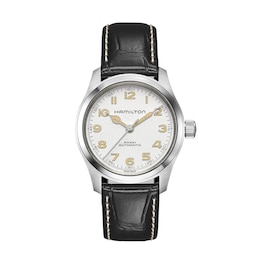 Hamilton Khaki Field Murph 38mm Men's Black Leather Strap Watch