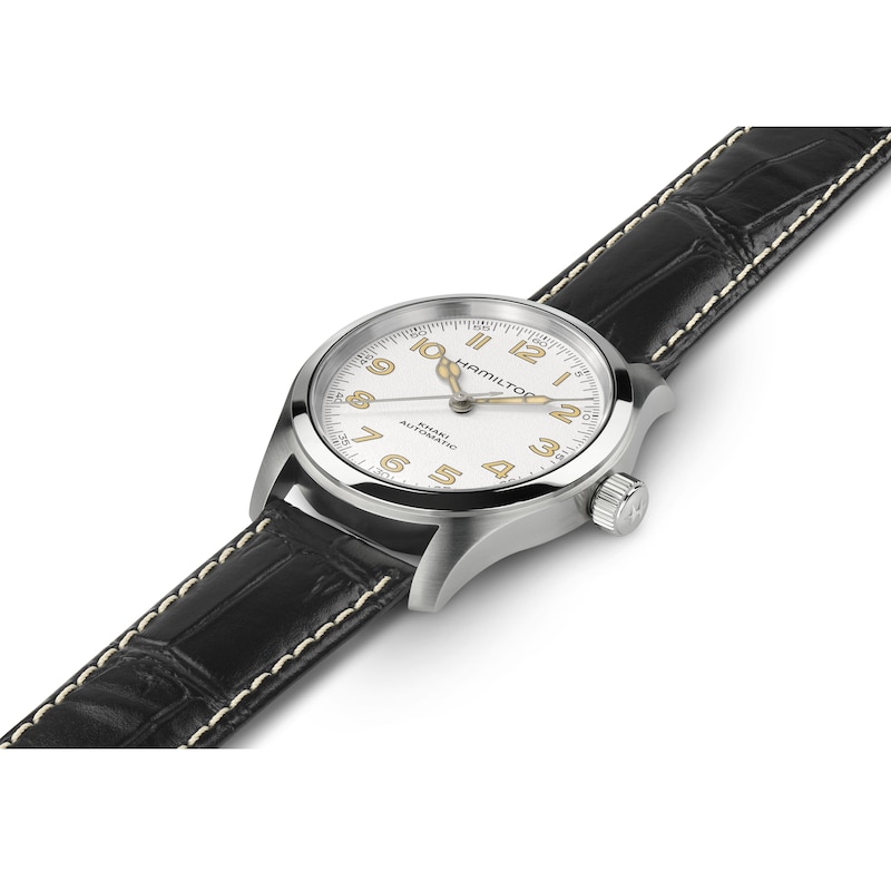 Main Image 2 of Hamilton Khaki Field Murph 38mm Men's Black Leather Strap Watch
