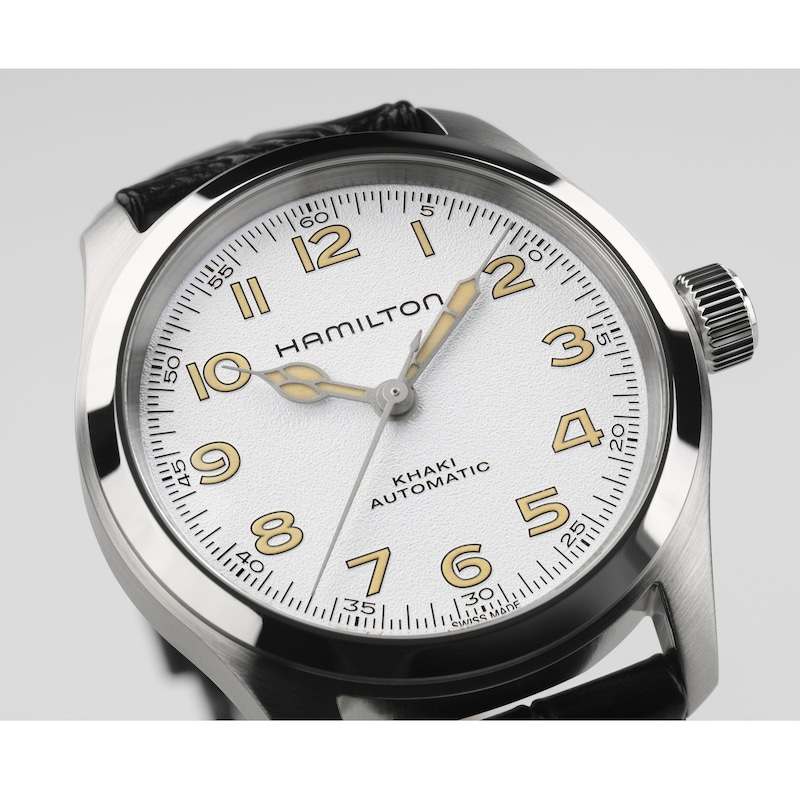Main Image 4 of Hamilton Khaki Field Murph 38mm Men's Black Leather Strap Watch