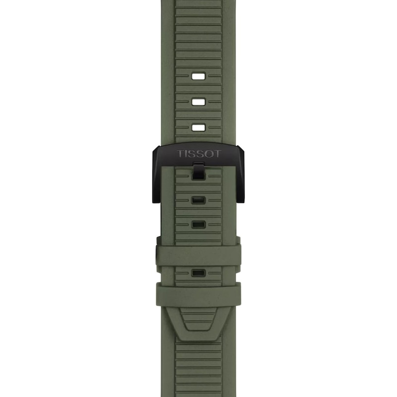 Main Image 4 of Tissot T-Race Gold Tone Dial Green Silicone Strap Watch